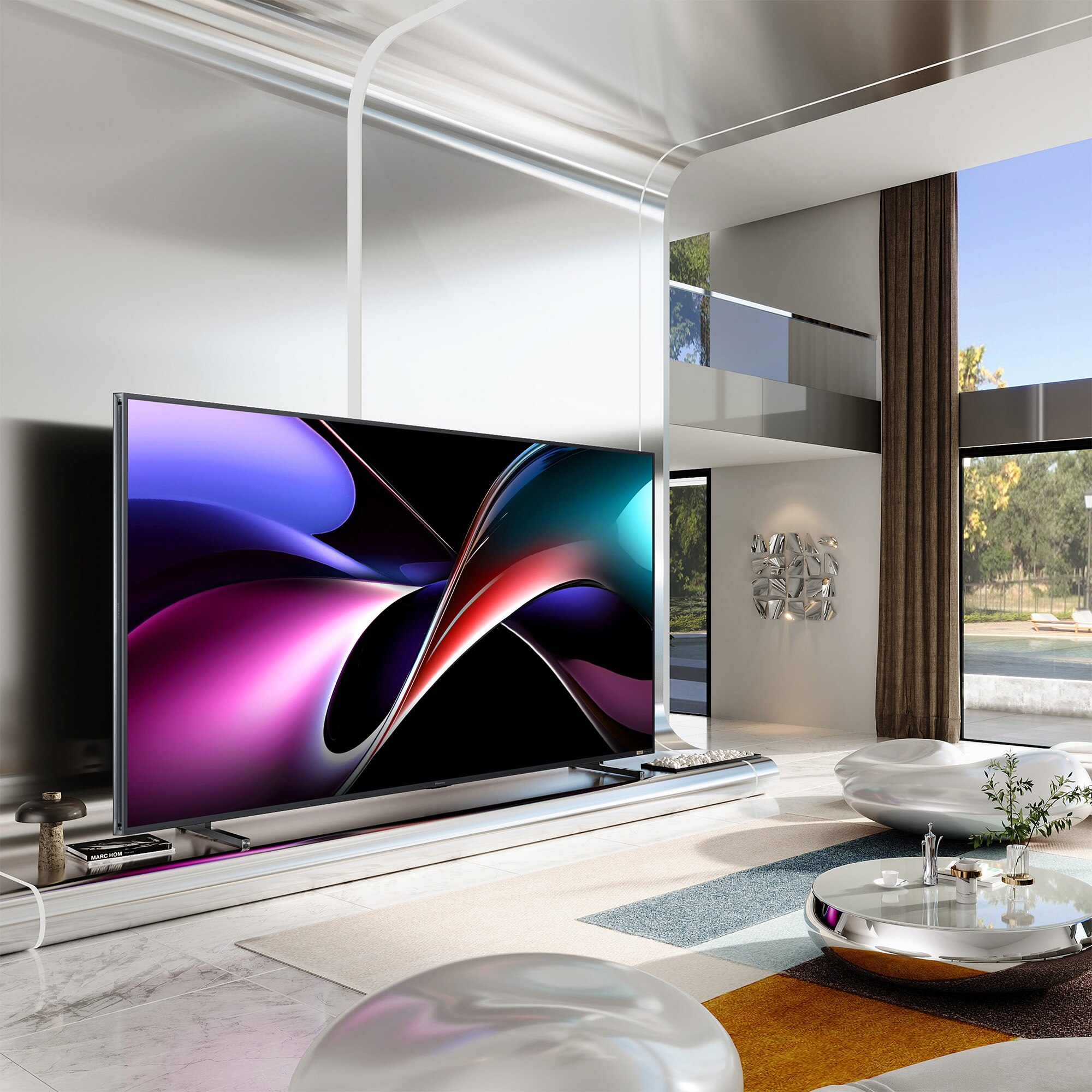 TV Mini LED RGB 100" (253 cm) Hisense 100UXQ, UHD 4K, Smart TV com IA Alumínio/Cinzento-carvão-17