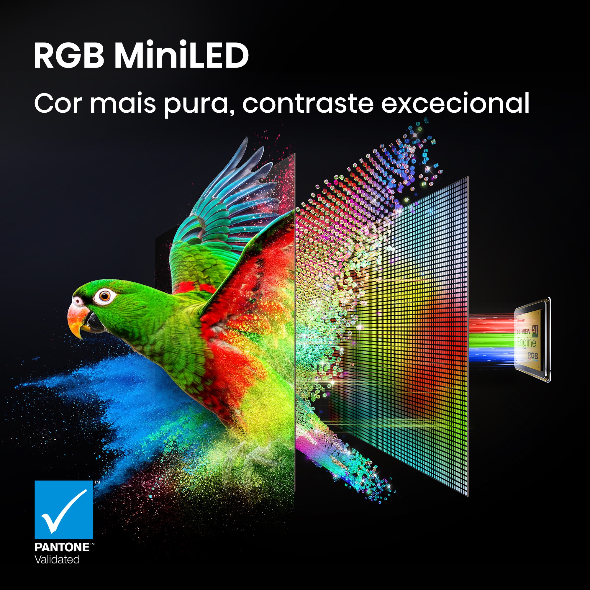 TV RGB Mini LED 85"(215 cm) Hisense 85UR8S UHD 4K Smart TV com IA Alumínio/Cinzento-carvão-5