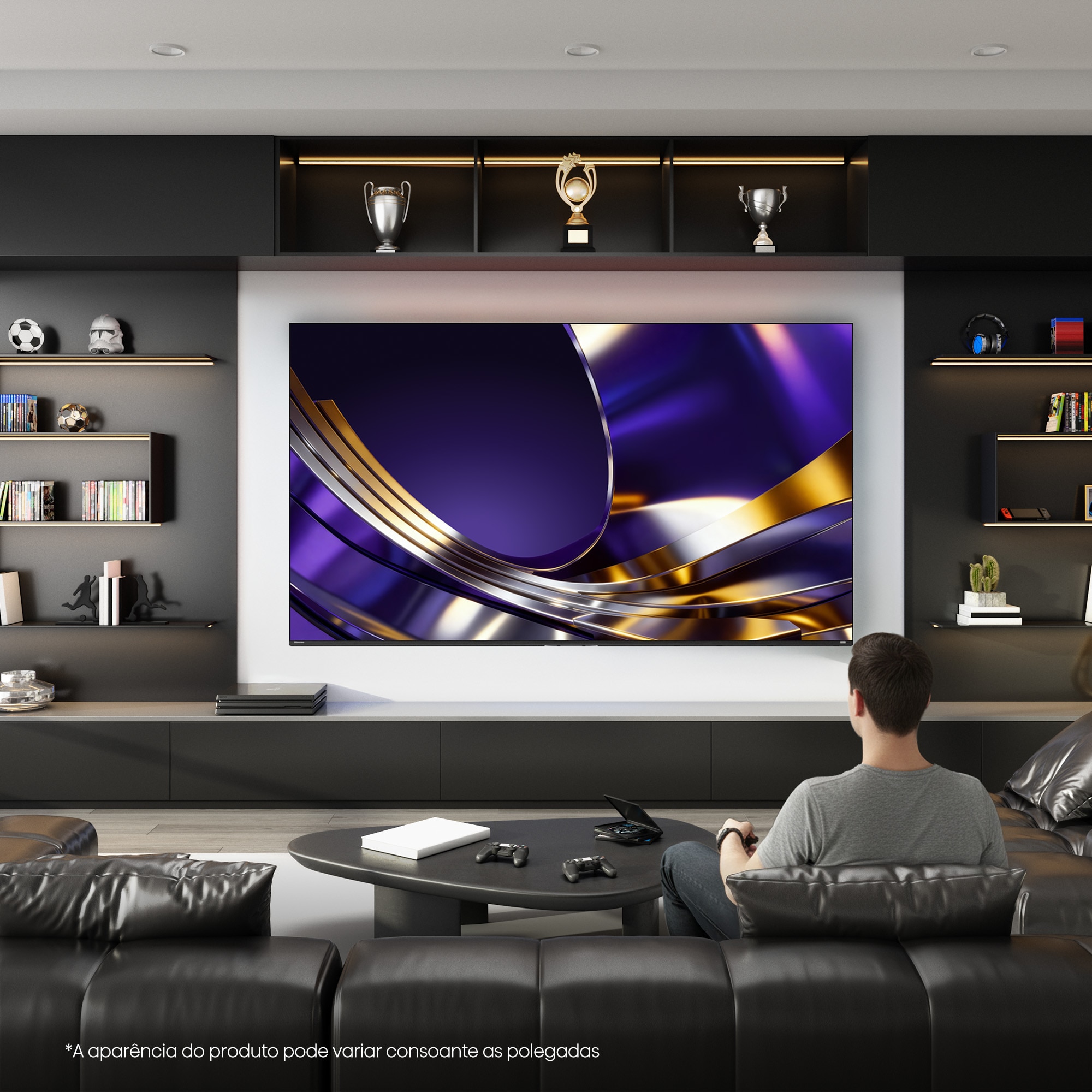 TV Mini LED 85" (215 cm) Hisense 85U7S PRO UHD 4K Smart TV com IA Alumínio/Cinzento-carvão-14