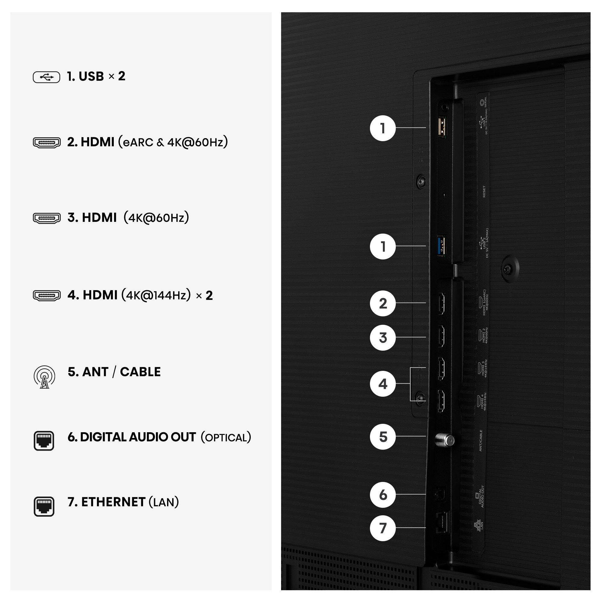 TV HI-QLED Canvas 65" (164 cm) Hisense 65S7S UHD 4K Smart TV com IA Cinzento carvão-12