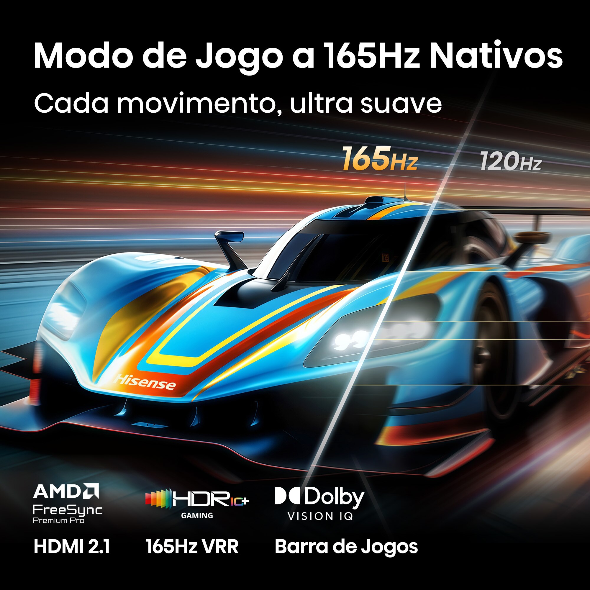 TV Hi-QLED MiniLED 100" (253 cm) Hisense Série U7SE 100U7SE SMT Preto-7
