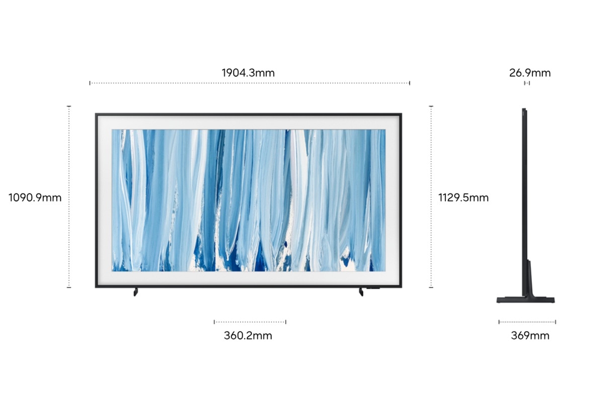 TV The Frame Pro 85" (214 cm) LS03HW 4K Samsung TQ85LS03HWUXXC Vision AI Smart TV Preto-4