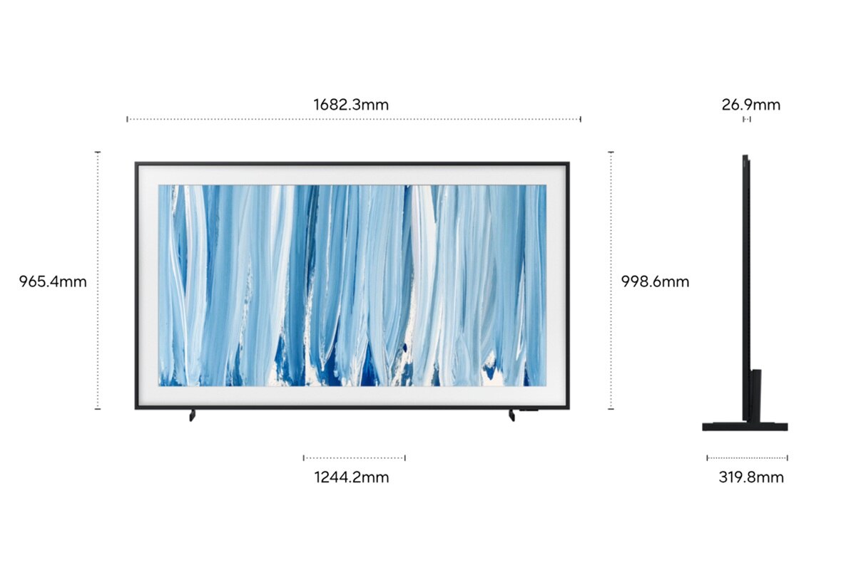 TV The Frame Pro 75" (189 cm) LS03HW 4K Samsung TQ75LS03HWUXXC Vision AI Smart TV Preto-4