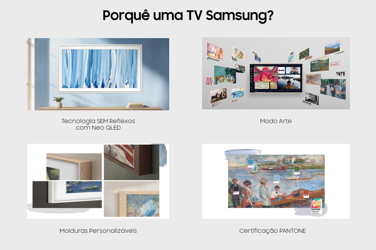 TV The Frame Pro 65" (163 cm) LS03HW 4K Samsung TQ65LS03HWUXXC Vision AI Smart TV Preto-5