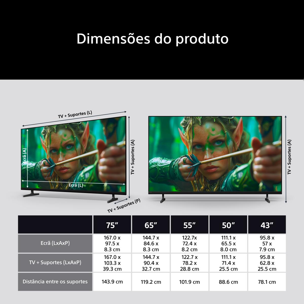 TV LED 65" (164 cm) Sony BRAVIA 2 II  K65S25M2PB.CEI 4K Google Preto-6