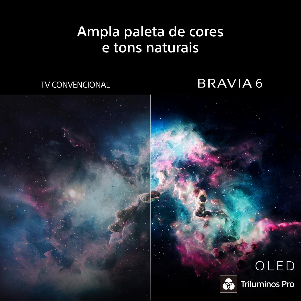 TV OLED 83" Sony BRAVIA 6 83A65 4K HDR, Dolby, Vision/Atmos, Google TV/Cast, Apple Airplay, Game Menu, Ideal PS5, 120 Hz Preto-3