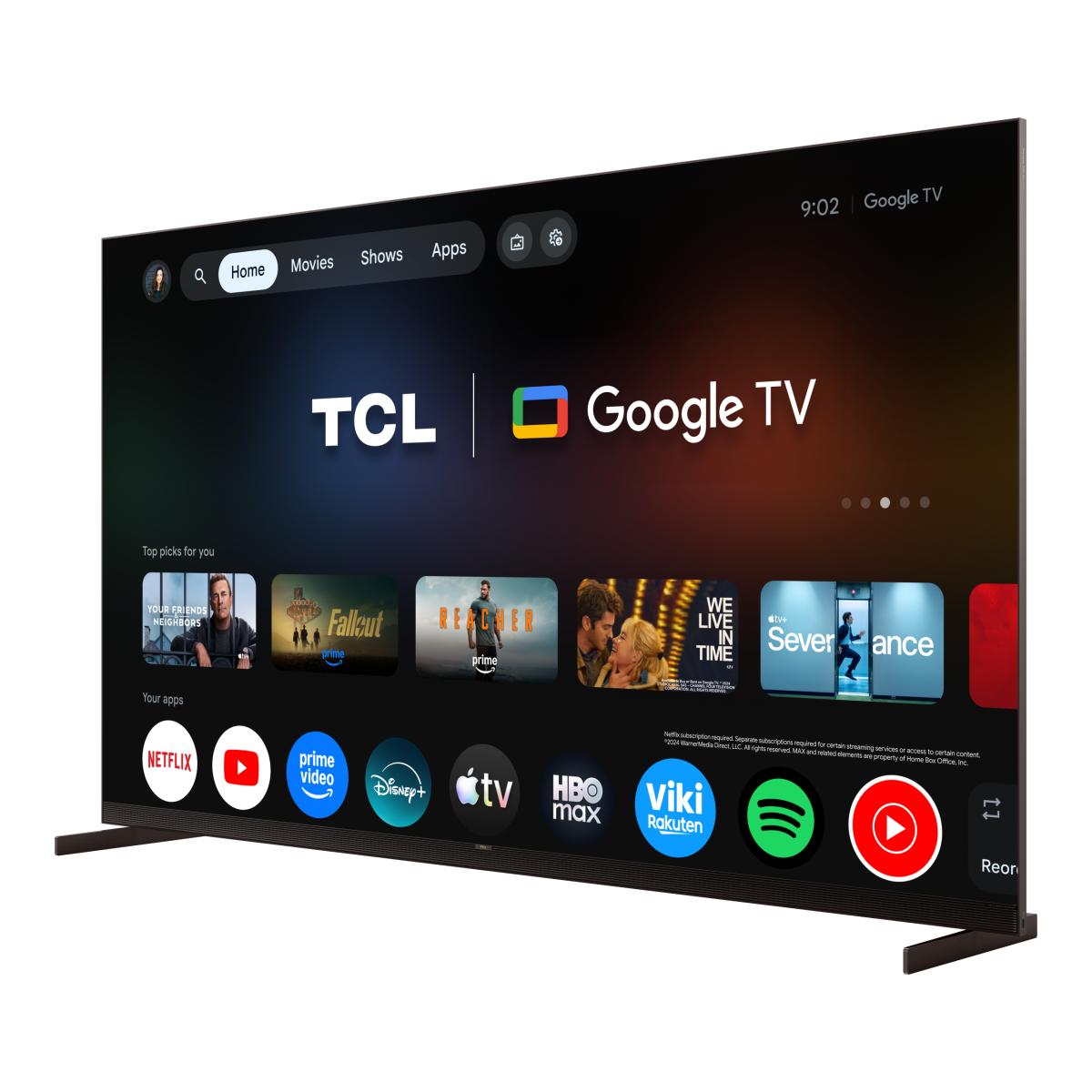 TV SQD-MiniLED 98" (248 cm) TCL 98X11L, 4K UHD, 10000 Nits, Smart Google TV, 144Hz, Dolby Vision & Atmos, Audio by Bang & Olufsen Aço escuro-9