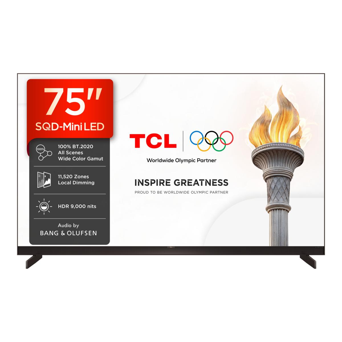 TV SQD-MiniLED 75" (189 cm) TCL 75X11L, 4K UHD, 9000 nits, Smart Google TV, 144 Hz, Dolby Vision & Atmos, Áudio da Bang & Olufse - Aço Escuro Aço escuro-5