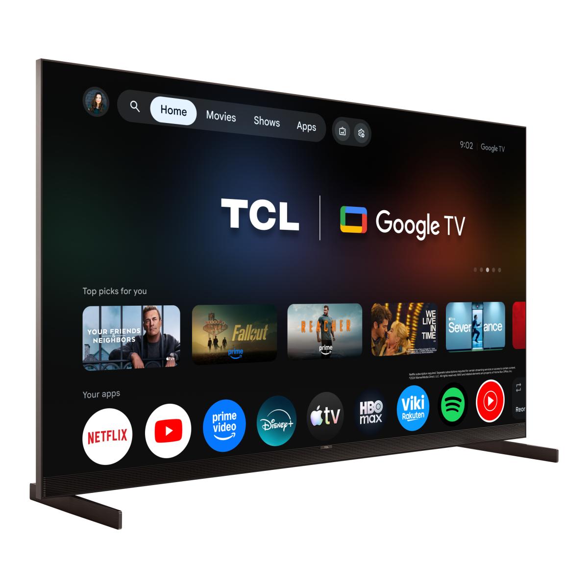 TV SQD-MiniLED 75" (189 cm) TCL 75X11L, 4K UHD, 9000 nits, Smart Google TV, 144 Hz, Dolby Vision & Atmos, Áudio da Bang & Olufse - Aço Escuro Aço escuro-6