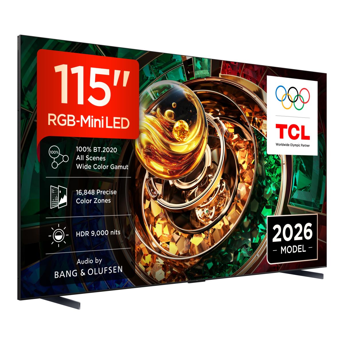 Imagem 0 de TV RGB-MiniLED 115" (291 cm) TCL 115RM9L, 4K HDR 9000 nits, Google TV, Dolby Vision IQ & Atmos, Áudio da Bang & Olufsen, 144 Hz.- Aço Escuro