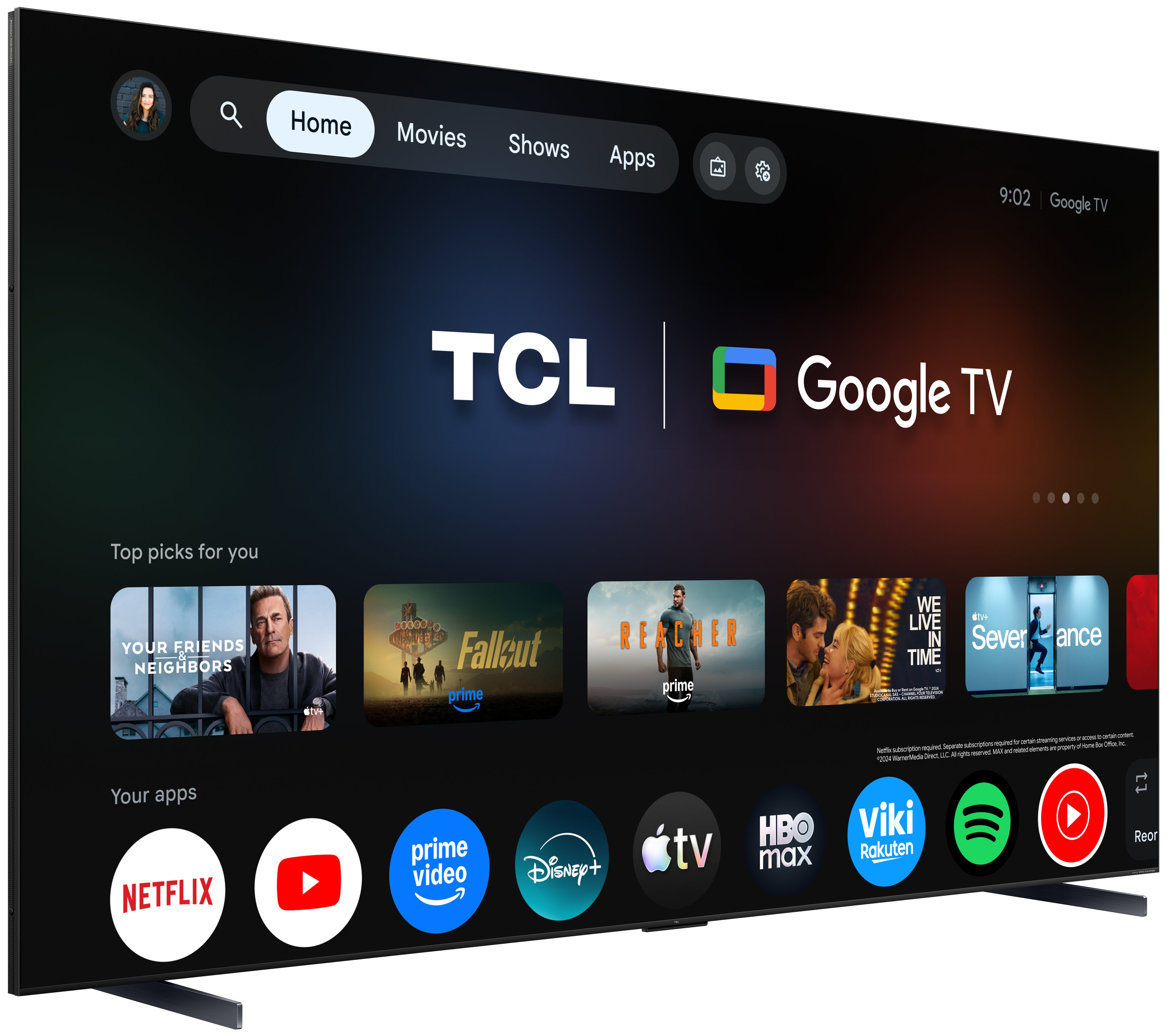 TV RGB-MiniLED 115" (291 cm) TCL 115RM9L, 4K HDR 9000 nits, Google TV, Dolby Vision IQ & Atmos, Áudio da Bang & Olufsen, 144 Hz.- Aço Escuro Aço escuro-5