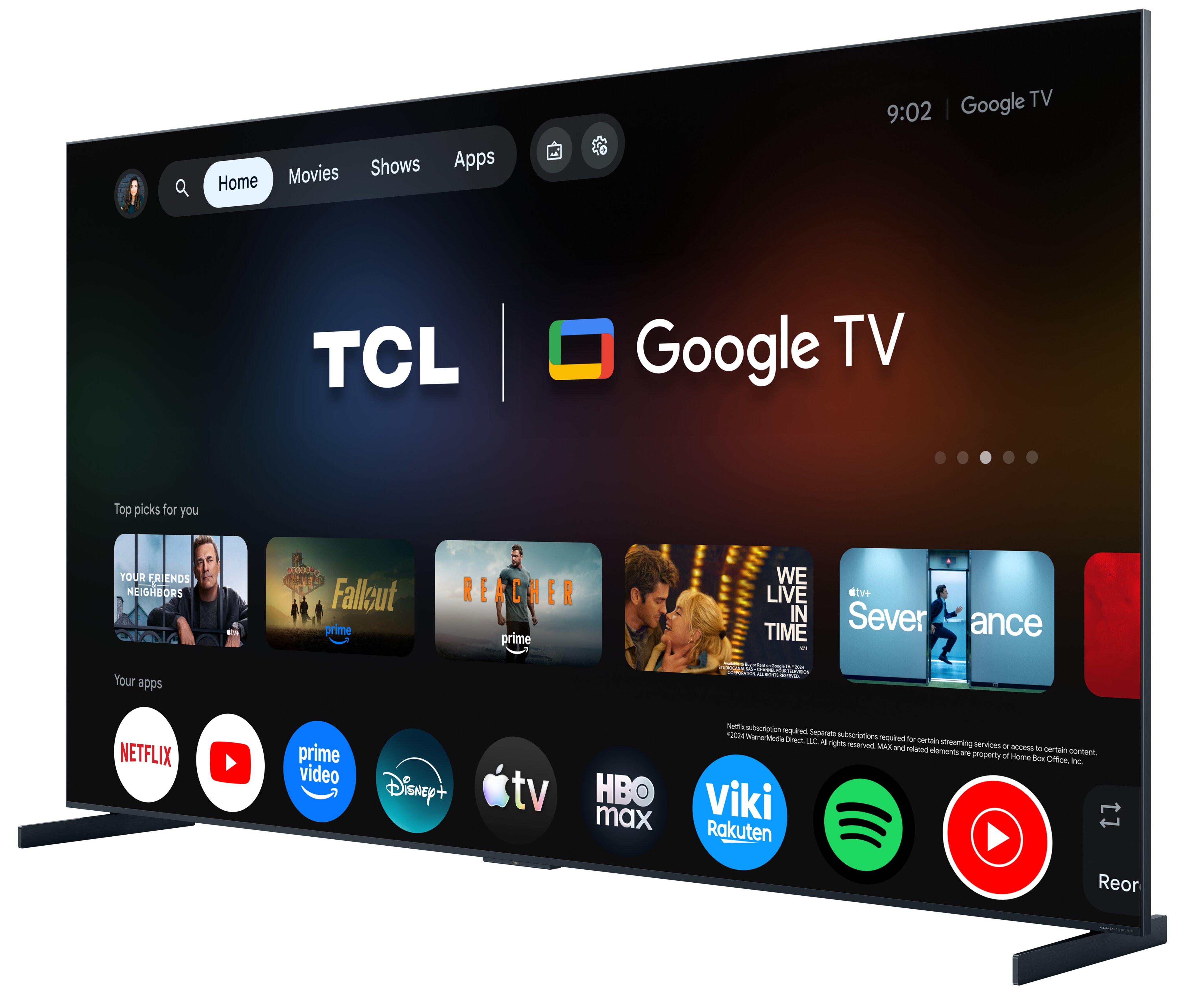 TV RGB-MiniLED 98" (248 cm) TCL 98RM9L, 4K HDR 6000 nits, Google TV, Dolby Vision IQ & Atmos, Áudio da Bang & Olufsen, 144 Hz - Aço Escuro Aço escuro-5