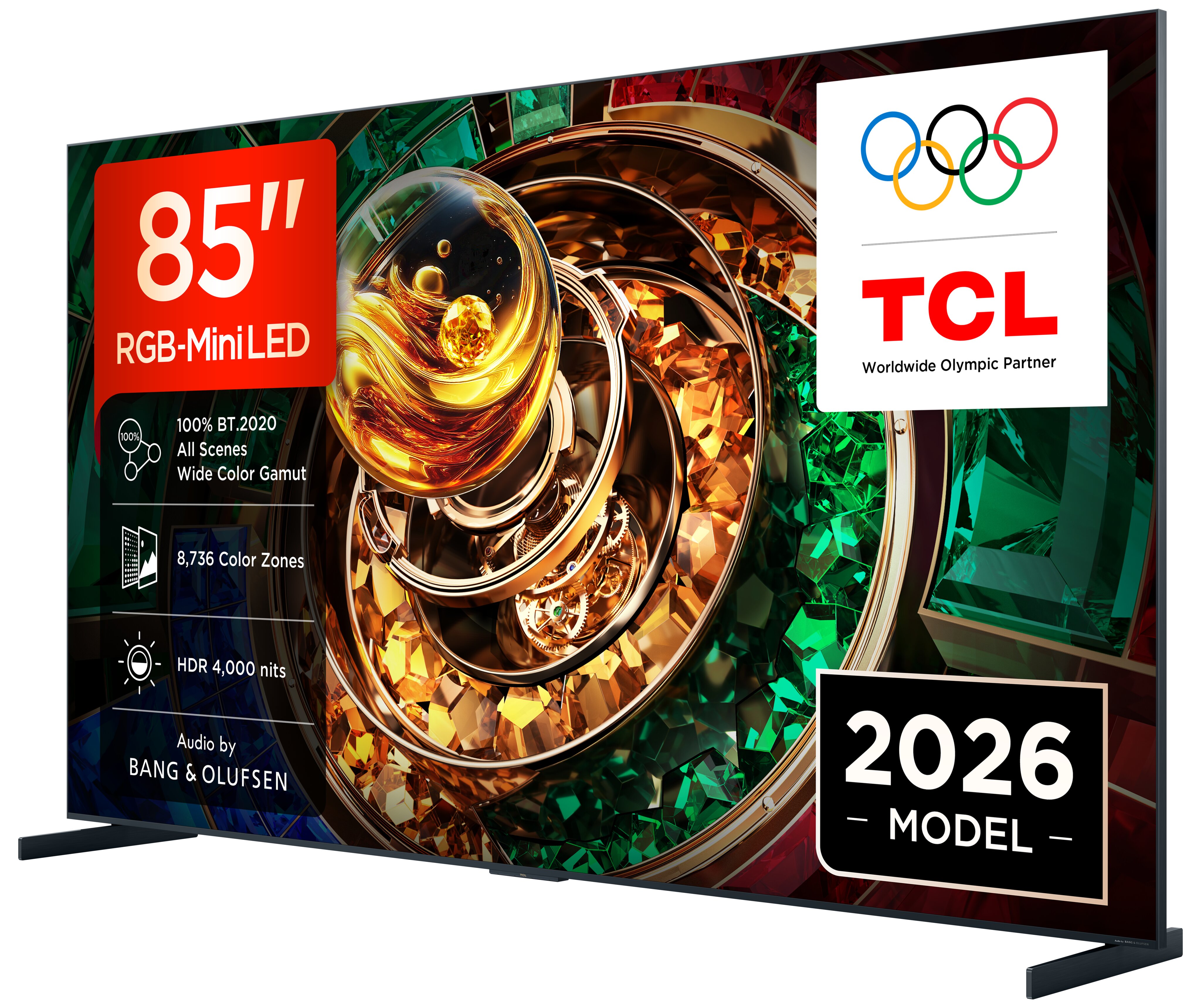 TV RGB-MiniLED 85" (215 cm) TCL 85RM9L, 4K HDR 4000 nits, Google TV, Dolby Vision IQ & Atmos, Áudio da Bang & Olufsen, 144 Hz - Aço Escuro Aço escuro-3