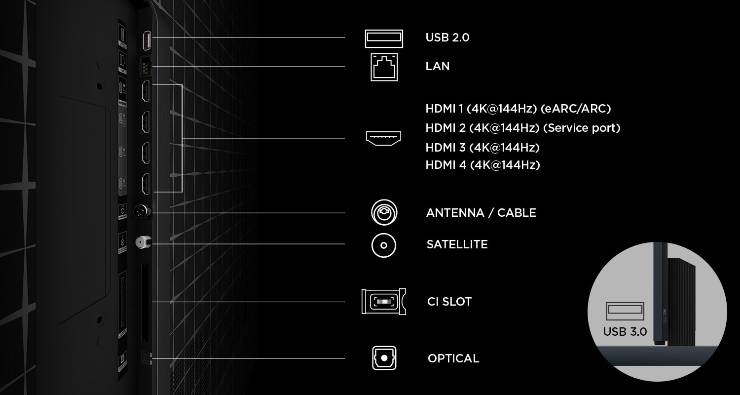 TV RGB-MiniLED 85" (215 cm) TCL 85RM9L, 4K HDR 4000 nits, Google TV, Dolby Vision IQ & Atmos, Áudio da Bang & Olufsen, 144 Hz - Aço Escuro Aço escuro-8