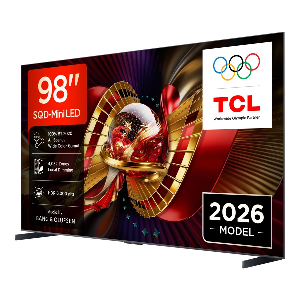 TV SQD-MiniLED 98" (248 cm) TCL 98C8L, 4K HDR 6000 nits, Google TV, 144 Hz, Dolby Vision & Atmos, Áudio da Bang & Olufsen - Aço Escuro Aço escuro-3