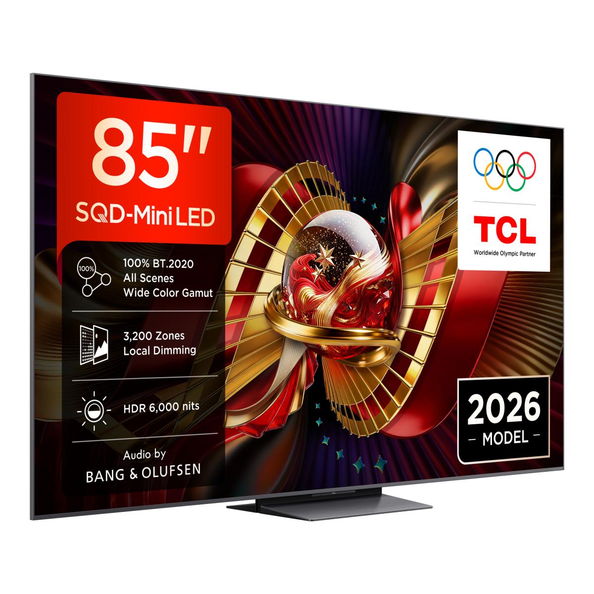 Imagem 0 de TV SQD-MiniLED 85" (215cm) TCL 85C8L, 4K HDR 6000 Nits, Google TV, 144Hz, Dolby Vision & Atmos, Audio by Bang & Olufsen