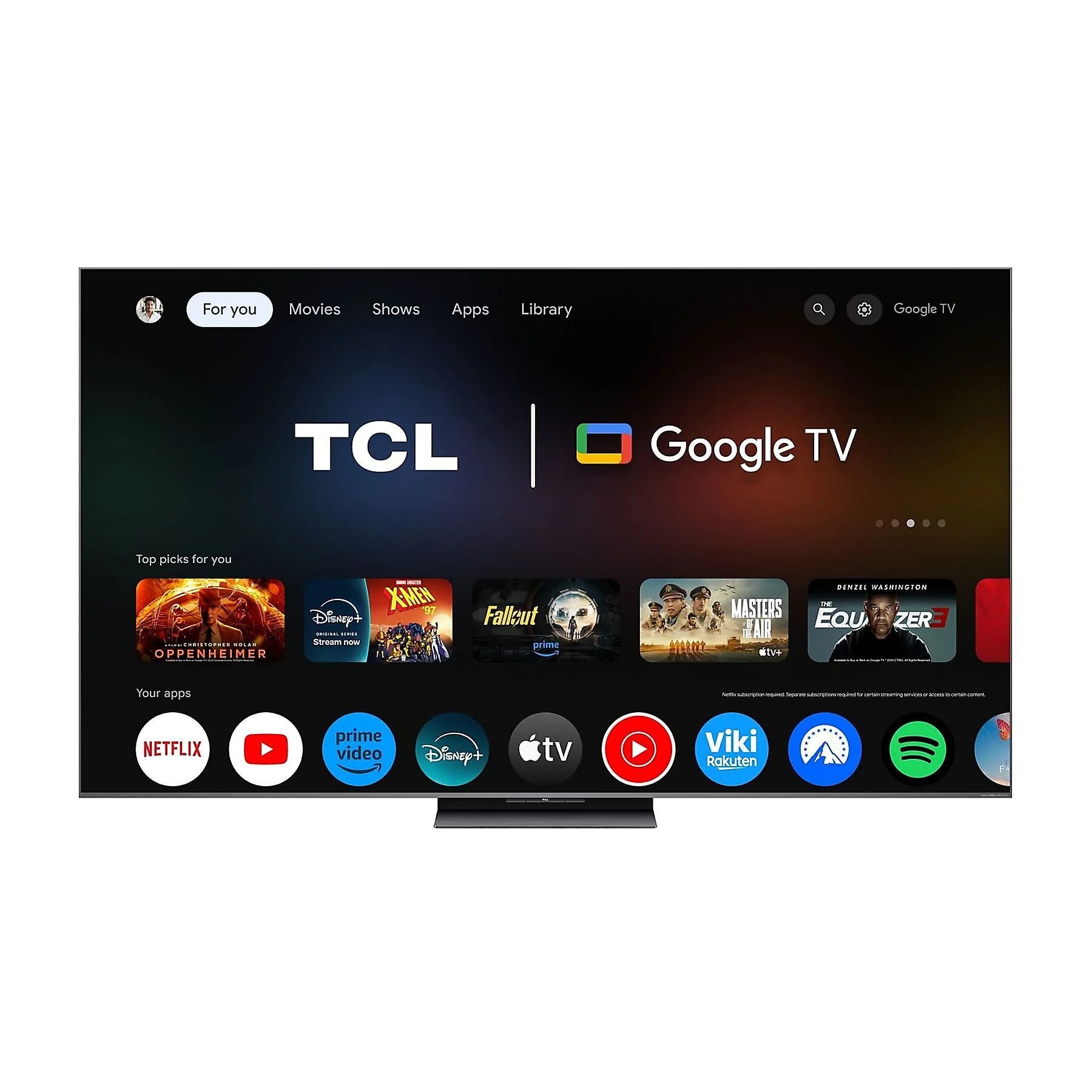 Imagem 0 de TV SQD-MiniLED 75" (189 cm), TCL 75C8L, 4K HDR 5500 nits, Google TV, 144 Hz, Dolby Vision & Atmos, Áudio da Bang & Olufsen - Aço Escuro