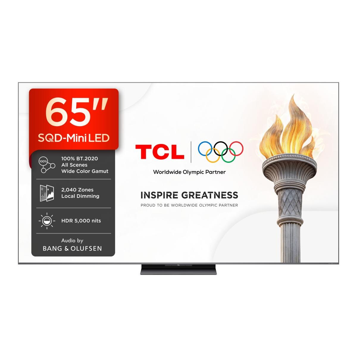 TV SQD-MiniLED 65" (164 cm) TCL 65C8L, 4K HDR 5000 nits, Google TV, 144 Hz, Dolby Vision & Atmos, Áudio da Bang & Olufsen - Aço Escuro Aço escuro-4