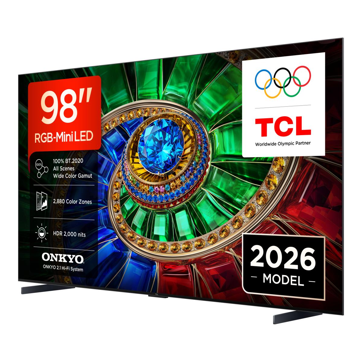 TV RGB-MiniLED 98" (248 cm) TCL 98RM7L, 4K HDR 2000 nits, Google TV, Sistema de Som 2.1 Onkyo, 144 Hz - Aço Escuro Aço escuro-3