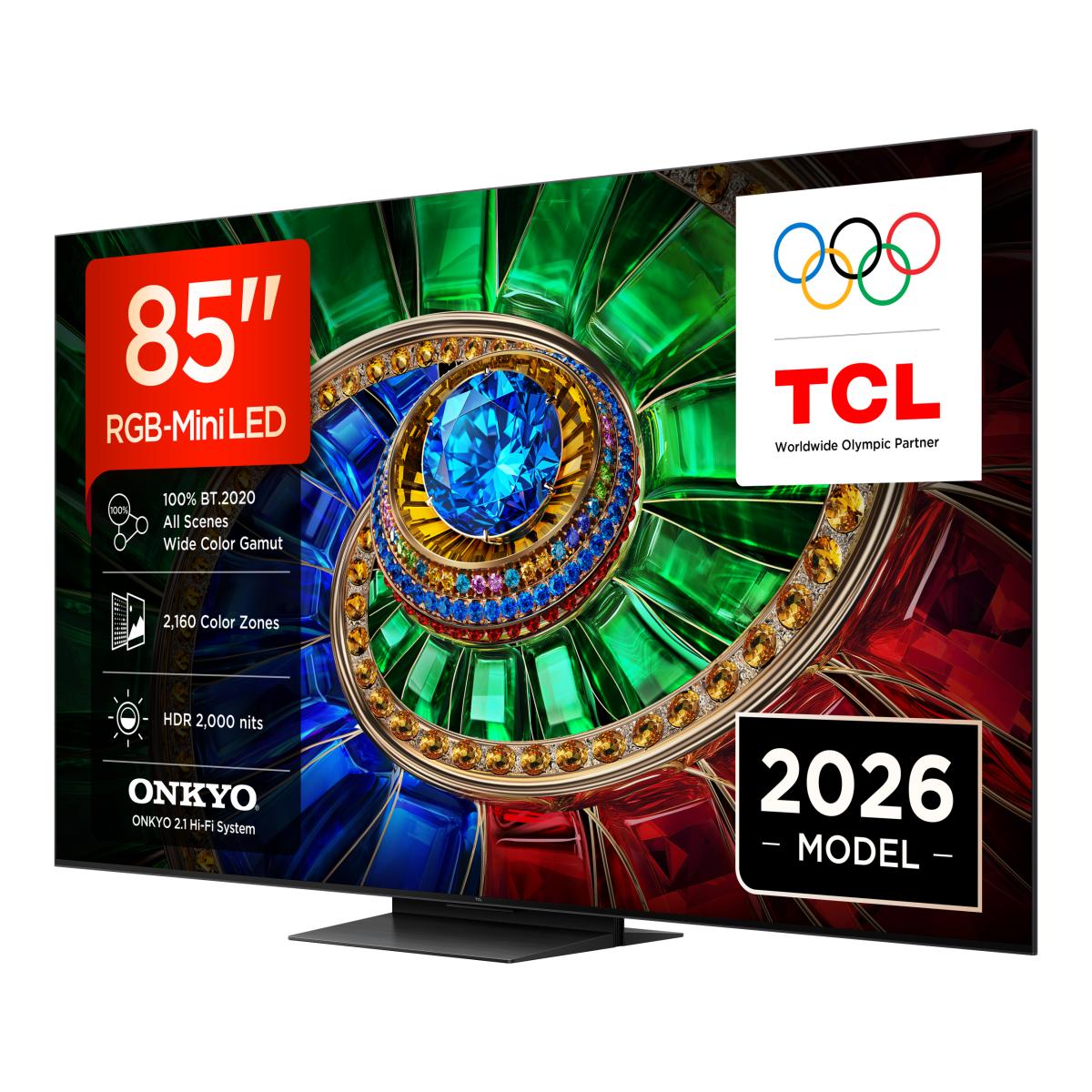 TV RGB-MiniLED 85" (215 cm) TCL 85RM7L, 4K HDR 2000 nits, Google TV, Sistema de Som 2.1 Onkyo, 144 Hz - Aço Escuro Aço escuro-3