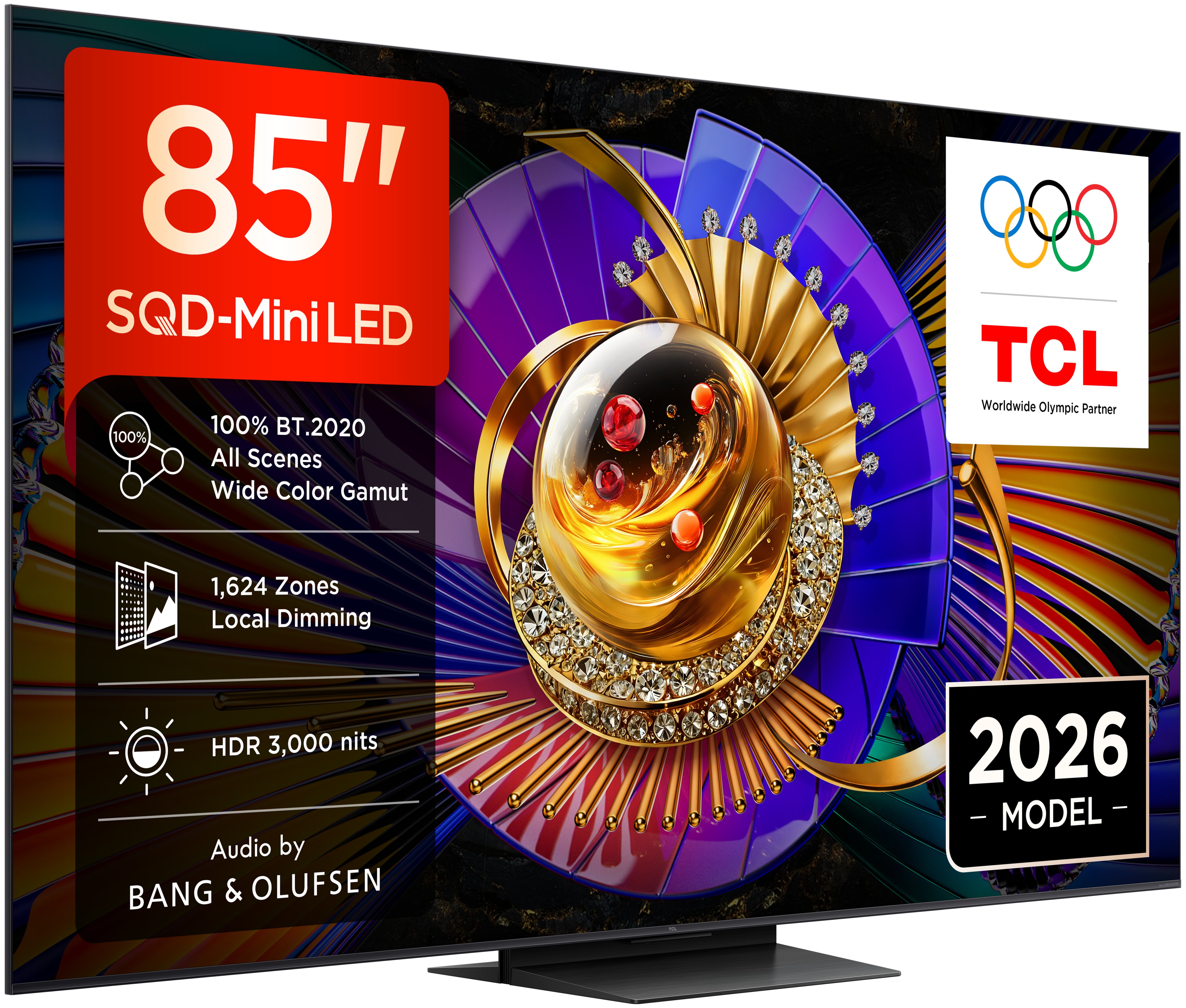 Imagem 0 de TV SQD-MiniLED 85" (215cm) TCL 85C7L, 4K HDR 3000 Nits, Google TV, 144Hz, Dolby Vision & Atmos, Audio by Bang & Olufsen