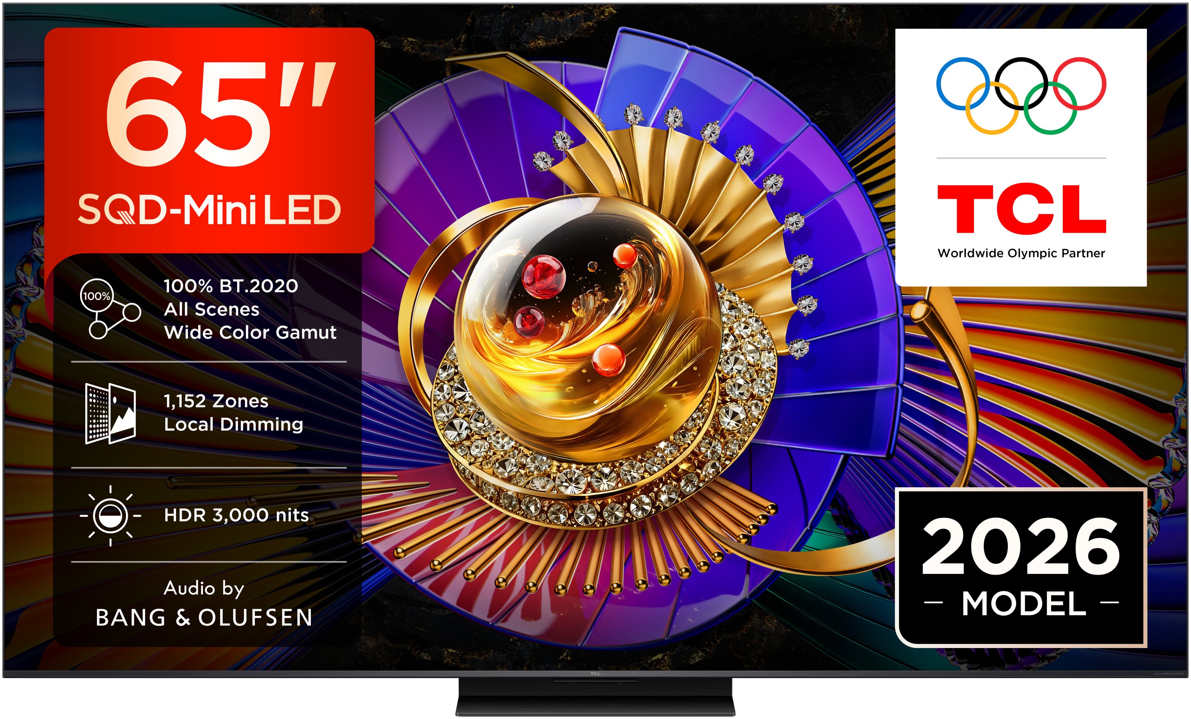 Imagem 0 de TV SQD-MiniLED 65" (164 cm) TCL 65C7L, 4K HDR 3000 nits, Google TV, 144 Hz, Dolby Vision & Atmos, Áudio da Bang & Olufsen
