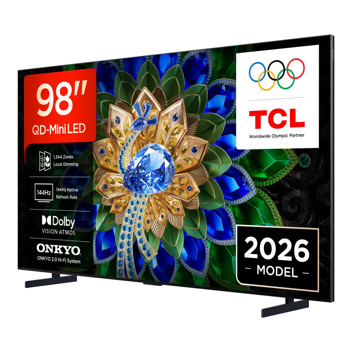 TV QD-MiniLED 98" (248 cm) TCL 98A400U, 4K HDR 2500 nits, Google TV, Dolby Vision IQ & Atmos, Sistema de Som 2.0 Onkyo, 144 Hz, AirPlay 2 - Aço Escuro Aço escuro-2