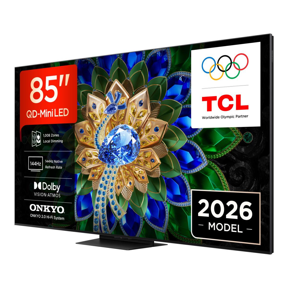 TV QD-MiniLED 85" (215 cm) TCL 85A400U, 4K HDR 2500 nits, Google TV, Dolby Vision IQ e Atmos, 2.0 Onkyo, 144 Hz, AirPlay 2 - Aço Escuro Aço escuro-3