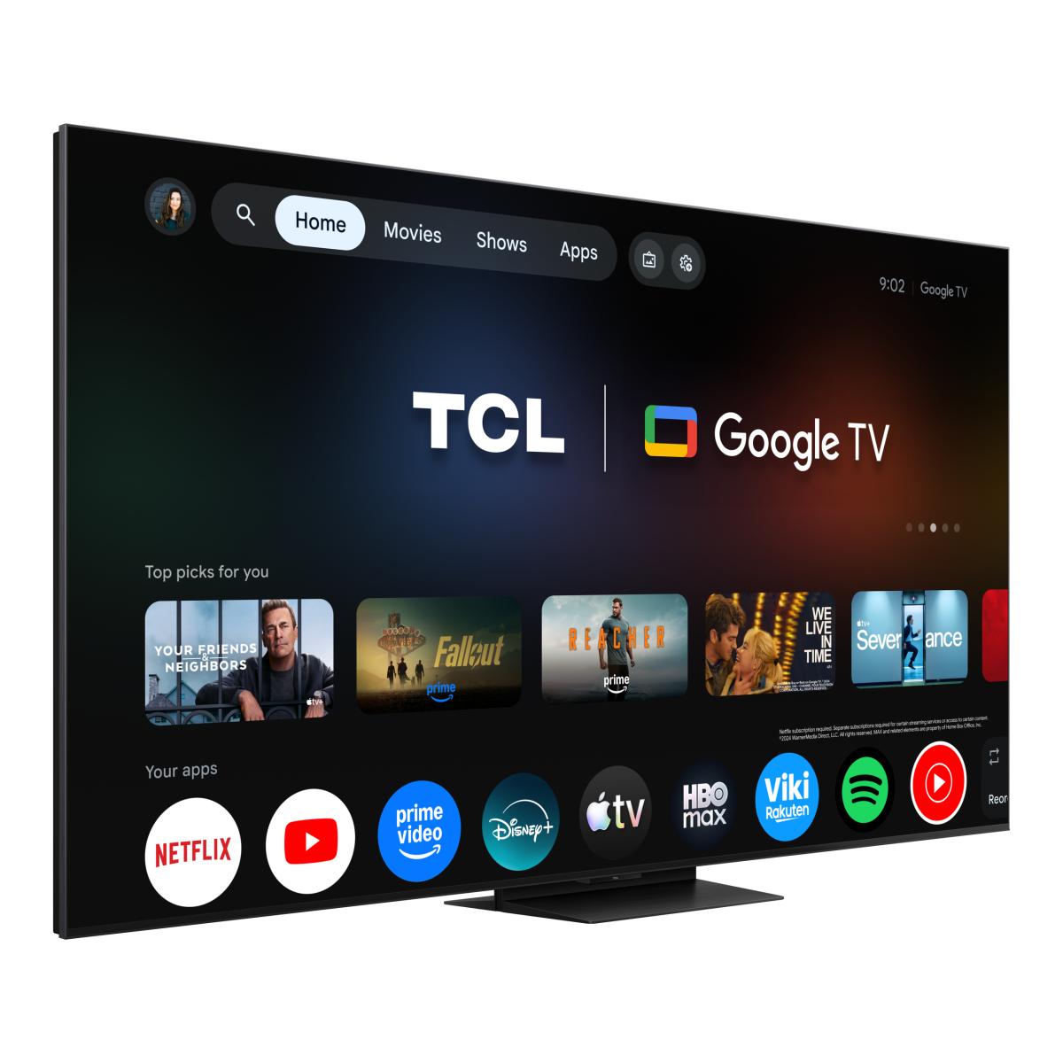 TV QD-MiniLED 85" (215 cm) TCL 85A400U, 4K HDR 2500 nits, Google TV, Dolby Vision IQ e Atmos, 2.0 Onkyo, 144 Hz, AirPlay 2 - Aço Escuro Aço escuro-5