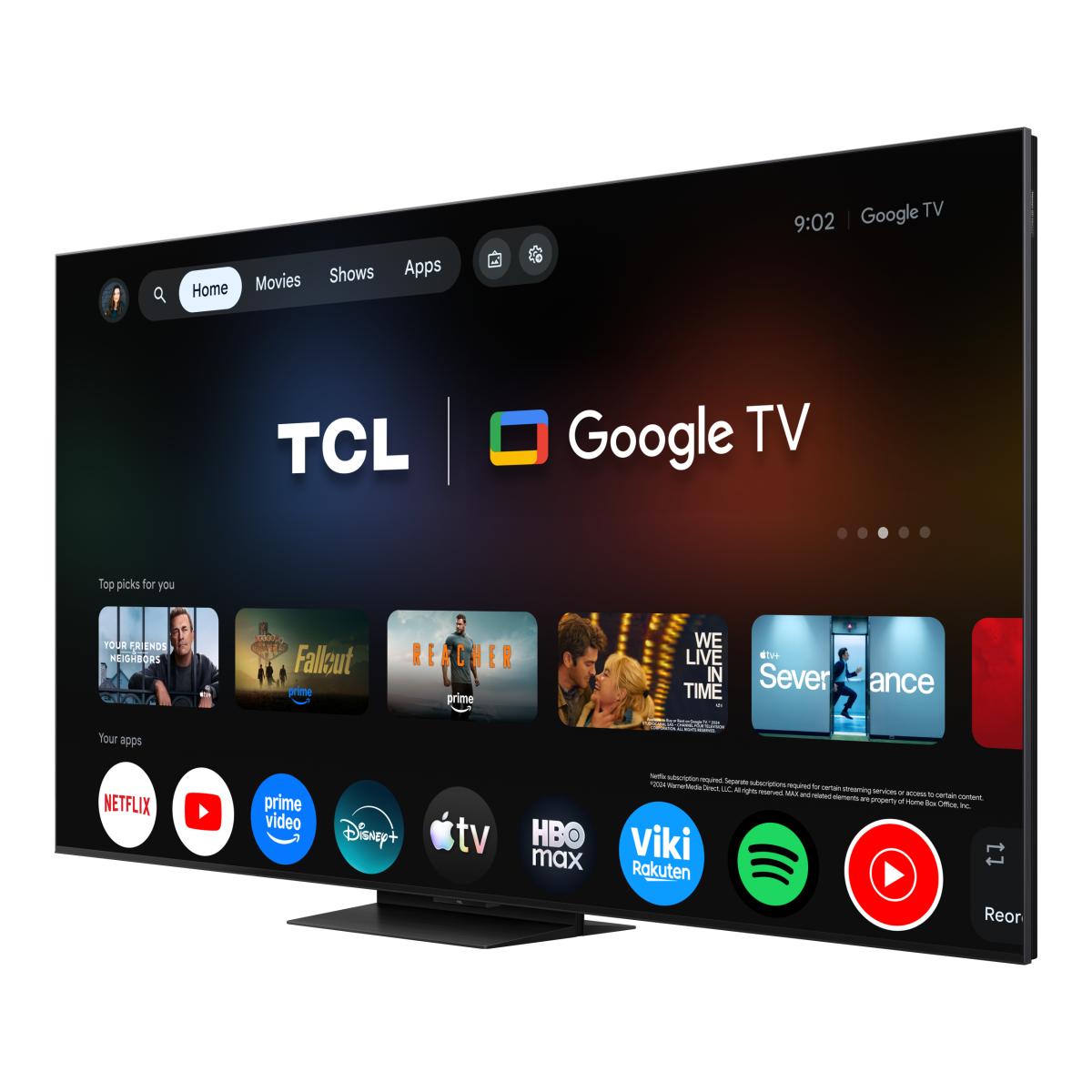 TV QD-MiniLED 85" (215 cm) TCL 85A400U, 4K HDR 2500 nits, Google TV, Dolby Vision IQ e Atmos, 2.0 Onkyo, 144 Hz, AirPlay 2 - Aço Escuro Aço escuro-6