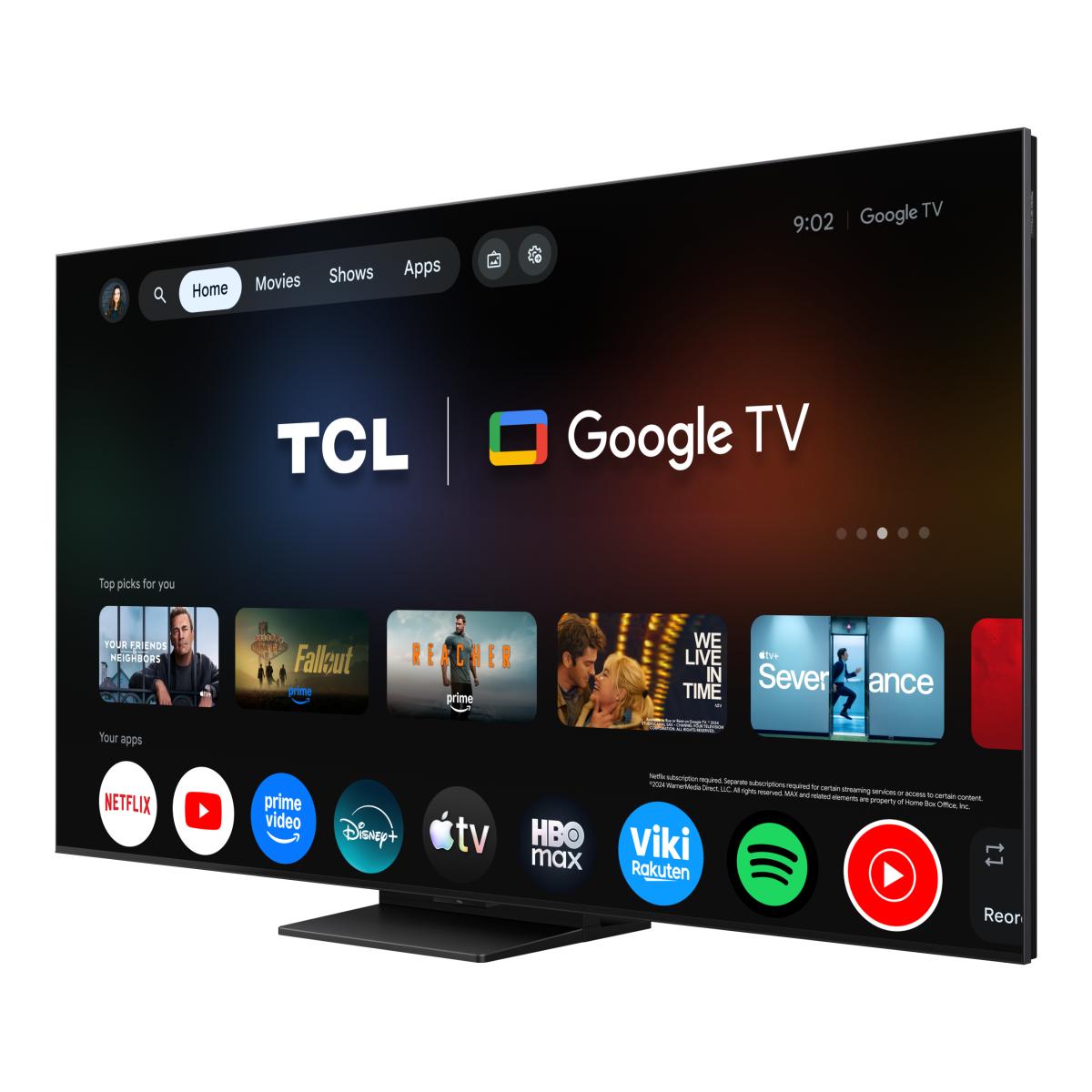 TV QD-MiniLED 75" (189 cm) TCL 75A400U, 4K HDR 2500 nits, Google TV, Dolby Vision IQ & Atmos, Sistema de Som 2.0 Onkyo, 144 Hz, AirPlay 2 - Aço Escuro Aço escuro-6