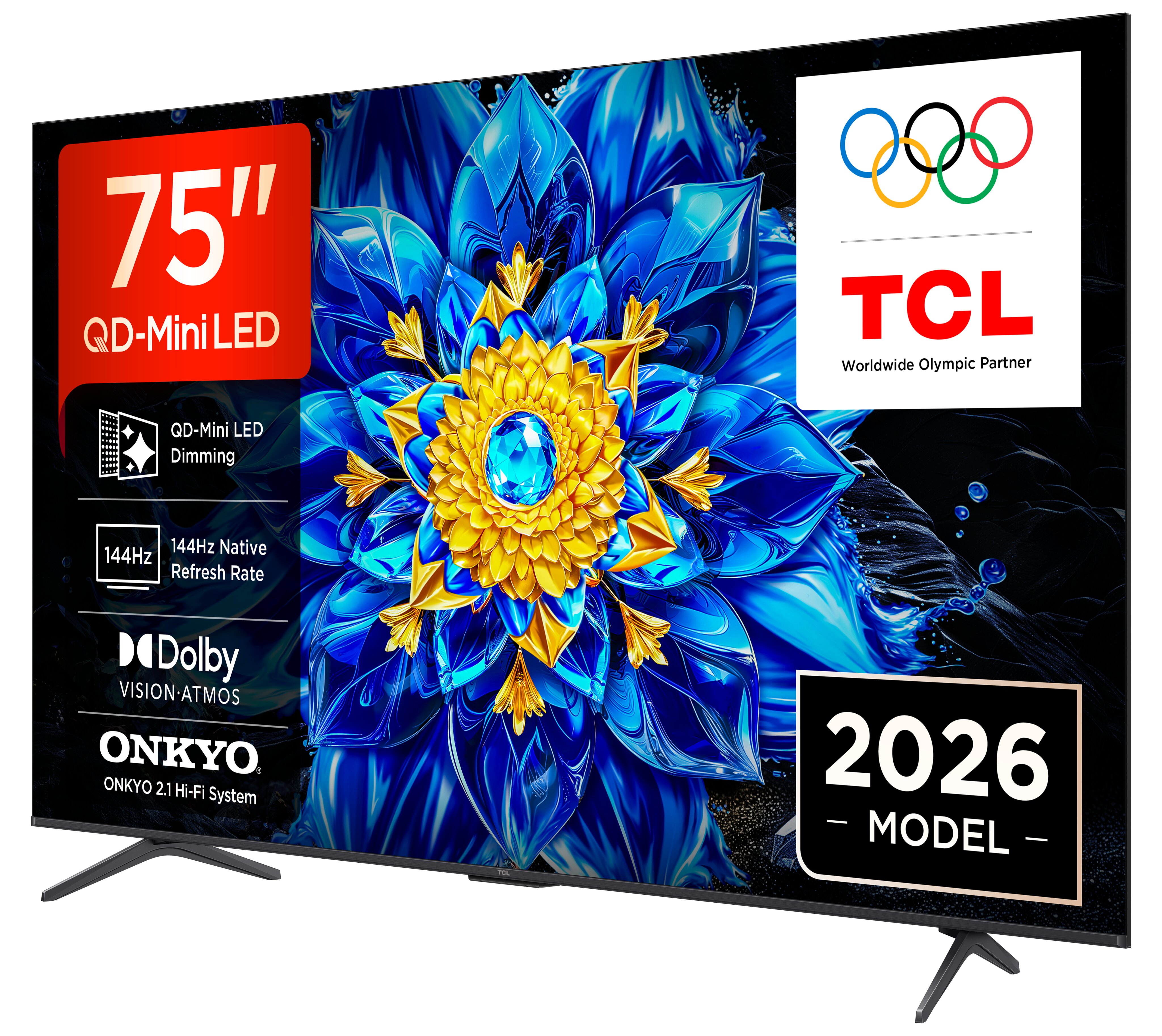 TV QD-MiniLED 75" (189 cm) TCL 75P8L, 4K HDR, Google TV, 144 Hz VRR, Sistema de Som 2.1 Onkyo - Aço Escuro Aço escuro-3