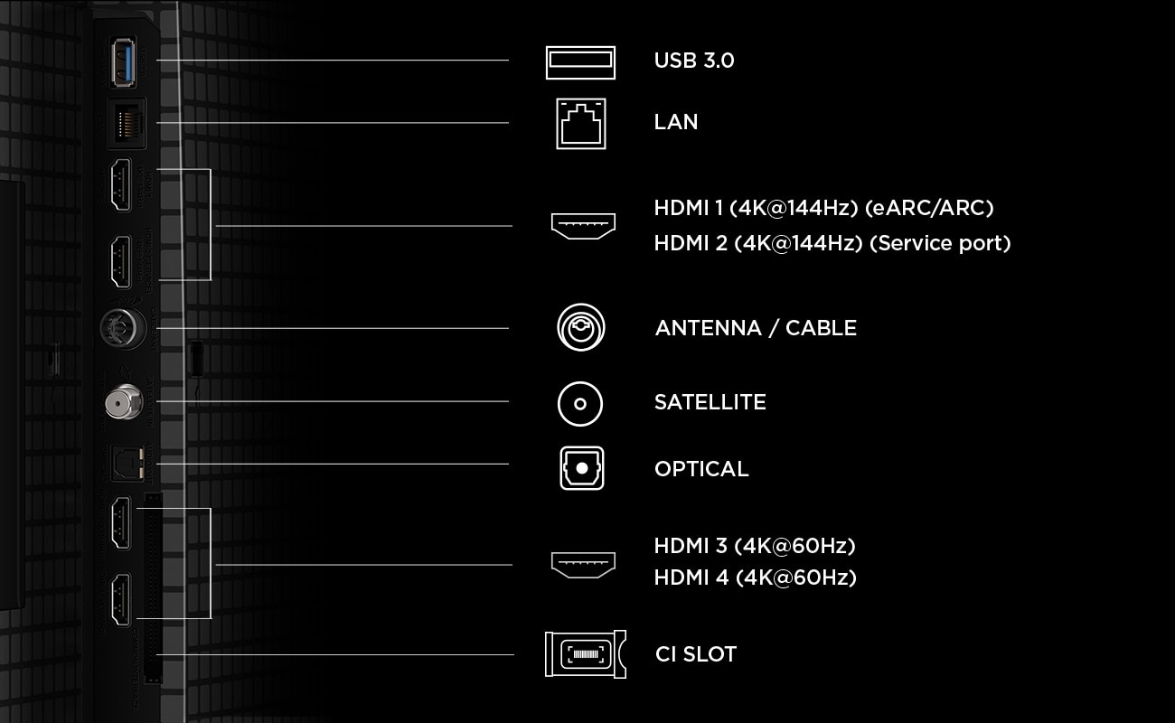 TV QD-MiniLED 75" (189 cm) TCL 75P8L, 4K HDR, Google TV, 144 Hz VRR, Sistema de Som 2.1 Onkyo - Aço Escuro Aço escuro-9
