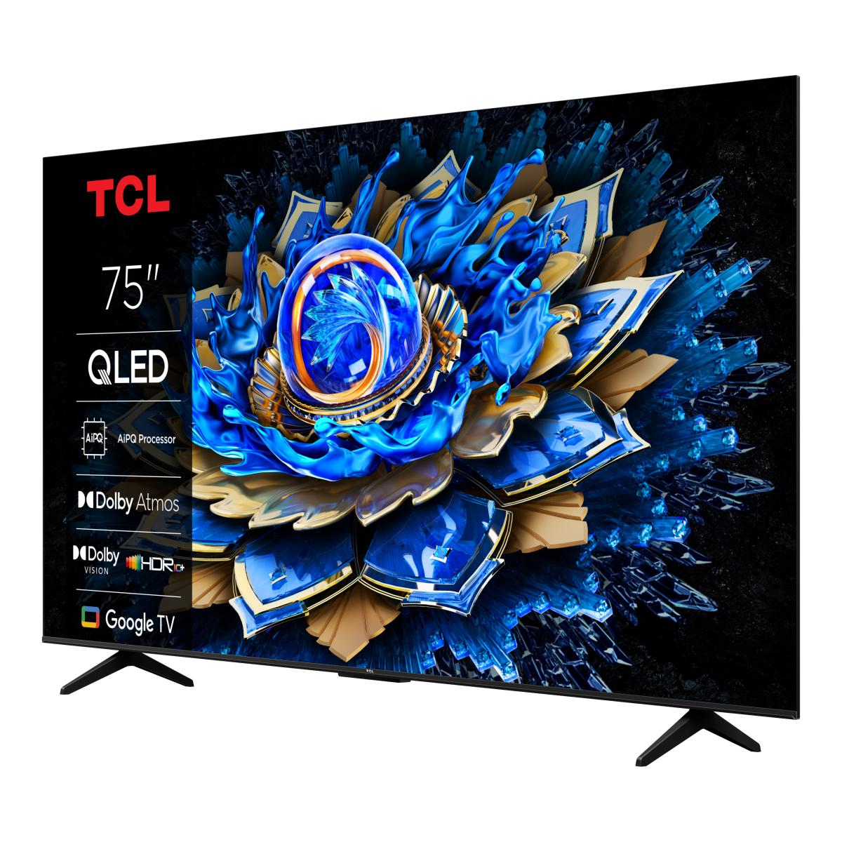 TV QLED 75" (189 cm) TCL 75T69C, 4K HDR, Direct LED, Google TV, Dolby Vision & Atmos, HDR10+, Game Master, VRR - Aço Escuro Aço escuro-6
