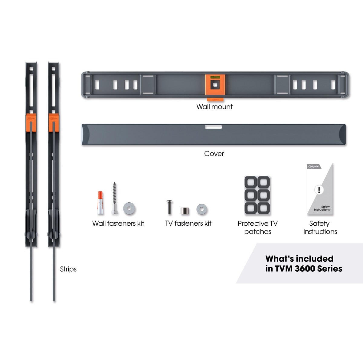Suporte de Parede Fixo Vogel's TVM 3605 para TV de 40" a 100" até 75 kg Preto-8