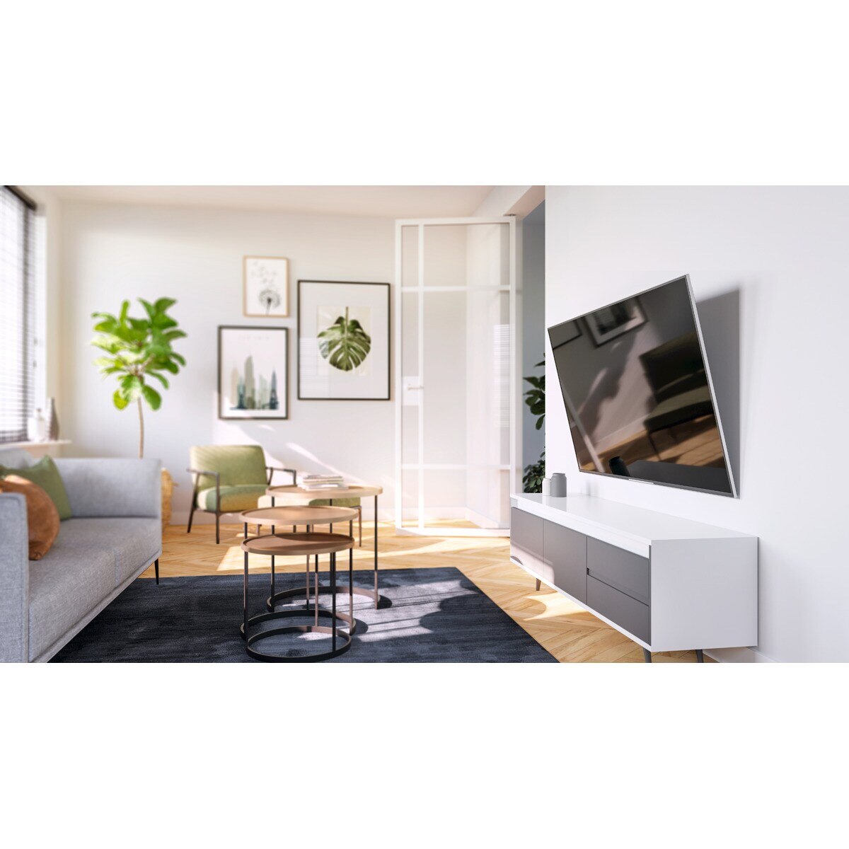 Suporte de Parede TVM 3615 da Vogel inclinável até 20° para TV de 40" a 77" até 35 kg Preto-3