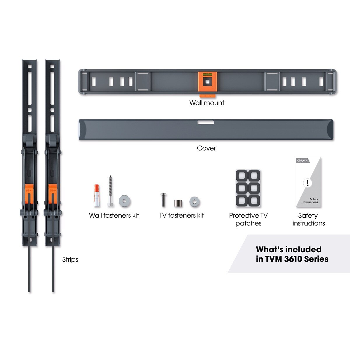 Suporte de Parede TVM 3615 da Vogel inclinável até 20° para TV de 40" a 77" até 35 kg Preto-8