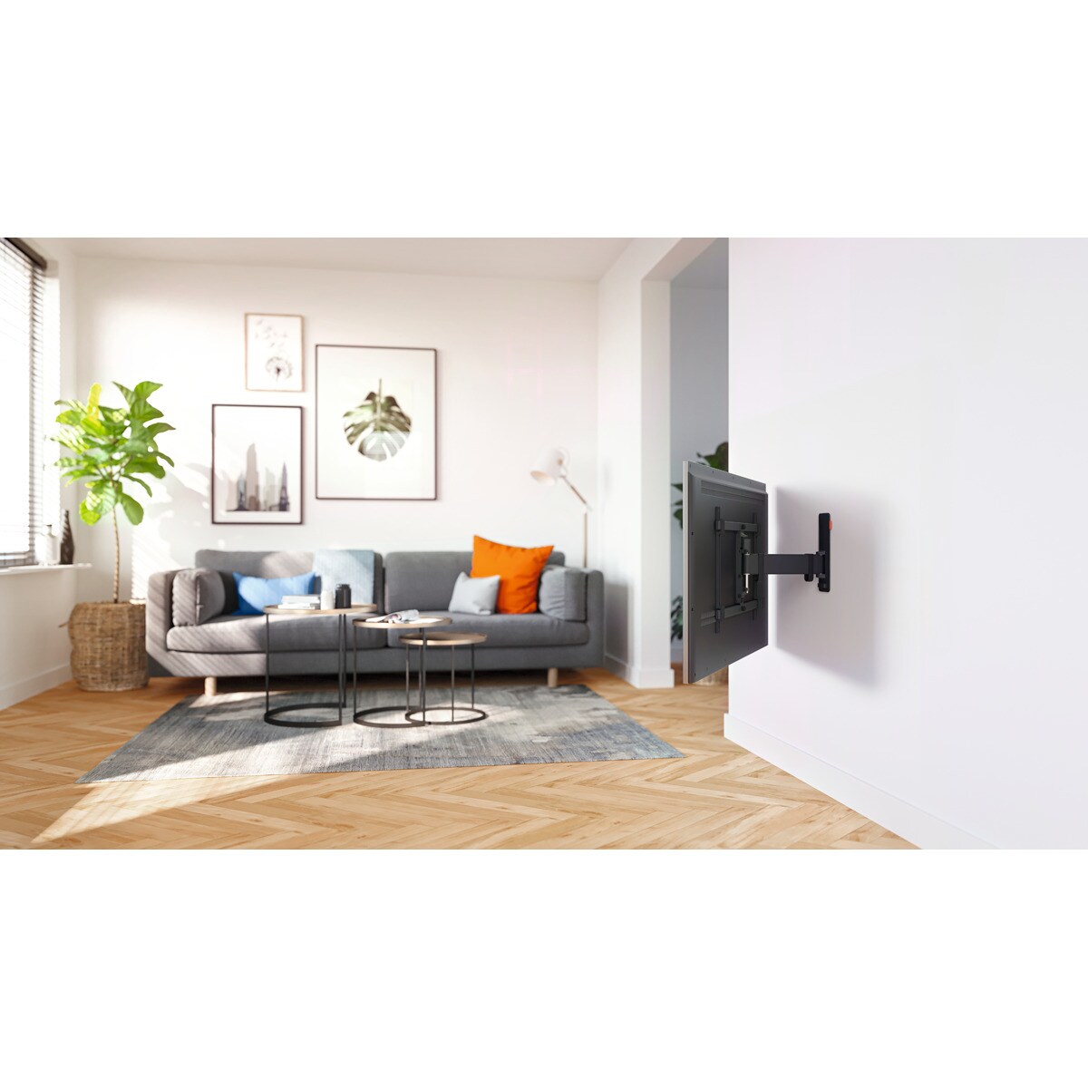 Suporte de Parede Giratório Vogel's TVM 3625 para TV de 40" a 77" até 35 kg Preto-3