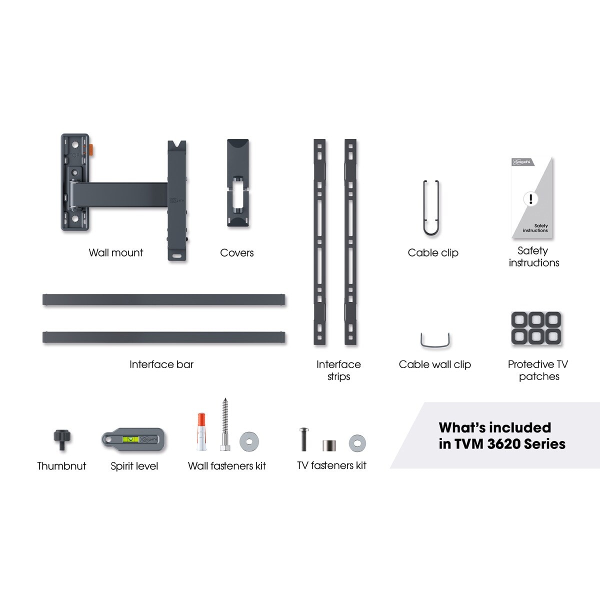 Suporte de Parede Giratório Vogel's TVM 3625 para TV de 40" a 77" até 35 kg Preto-6
