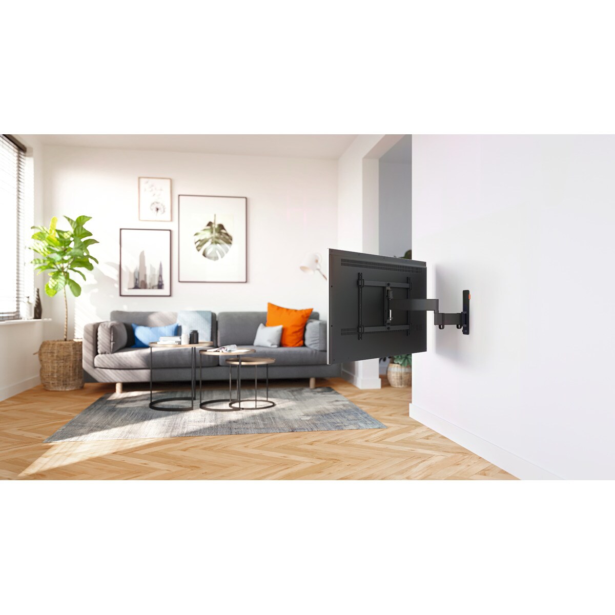 Suporte de Parede Giratório até 180º Vogel's TVM 3645 para TV de 40" a 77" até 35 kg Preto-7