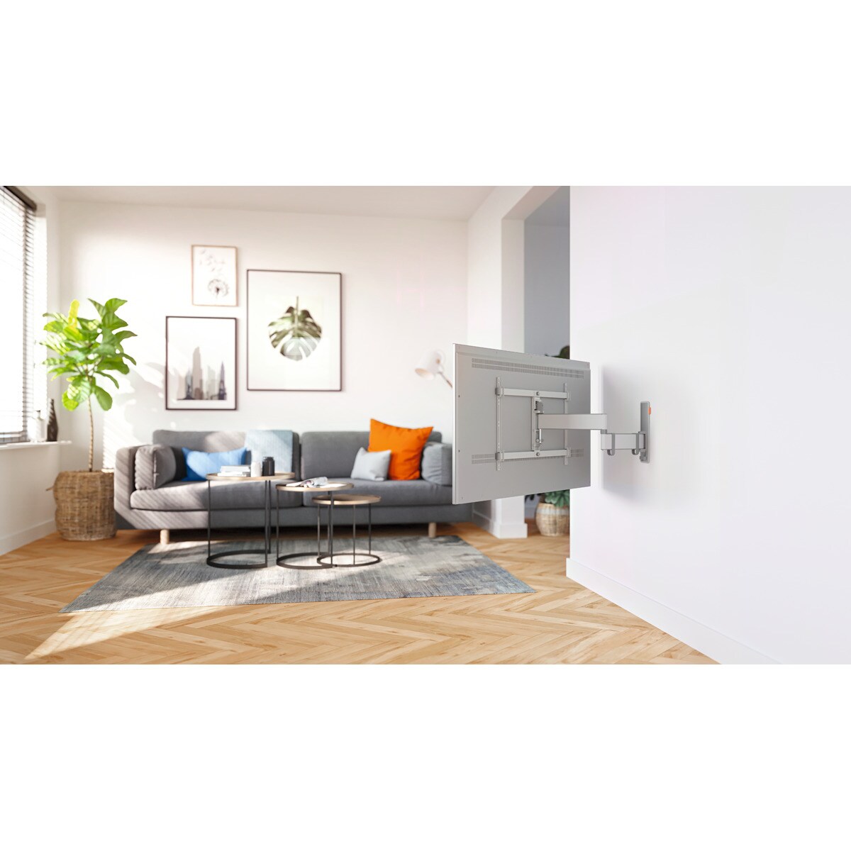 Suporte de Parede Giratório Até 180º Vogel's TVM 3645 para TV de 40" a 77" até 35 kg - Branco Branco-3