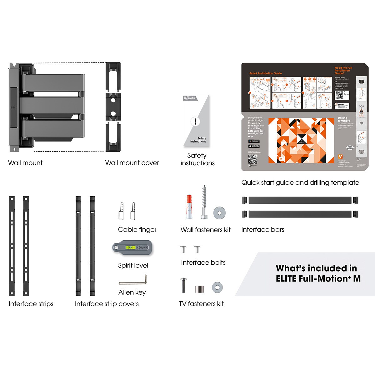 Suporte de Parede Giratório TVM 5445 da Vogel para Televisores de 32" a 65" Branco-2