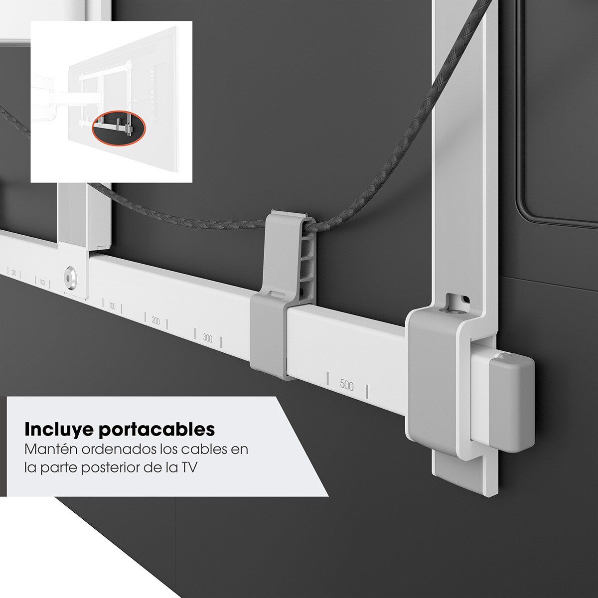 Suporte de Parede Giratório TVM 5445 da Vogel para Televisores de 32" a 65" Branco-4