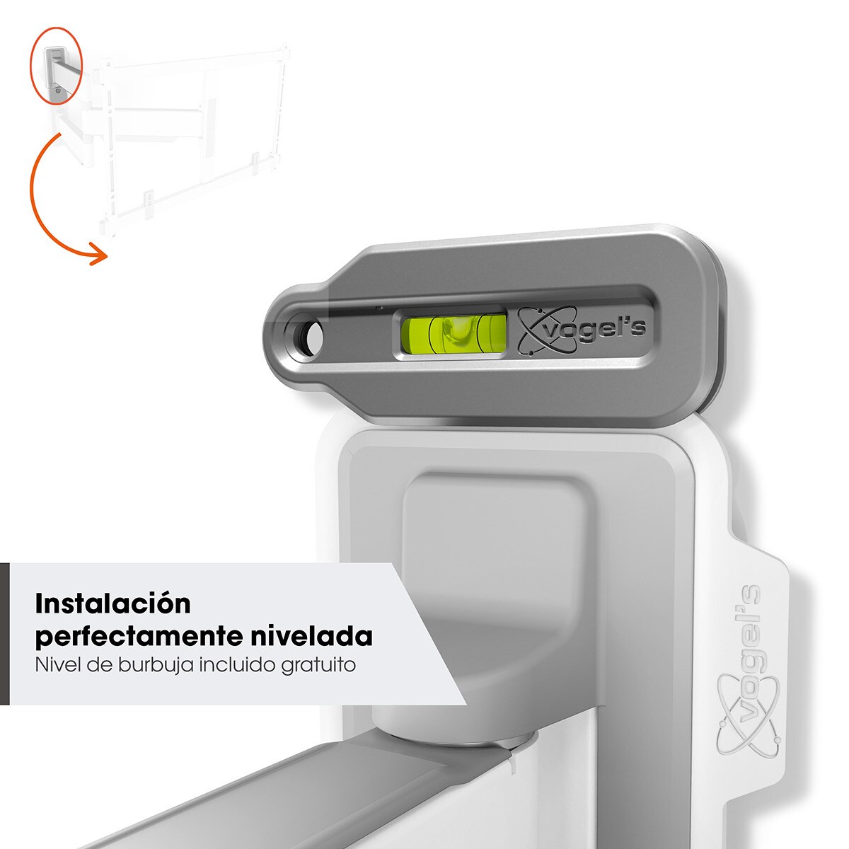 Suporte de Parede Giratório TVM 5445 da Vogel para Televisores de 32" a 65" Branco-6