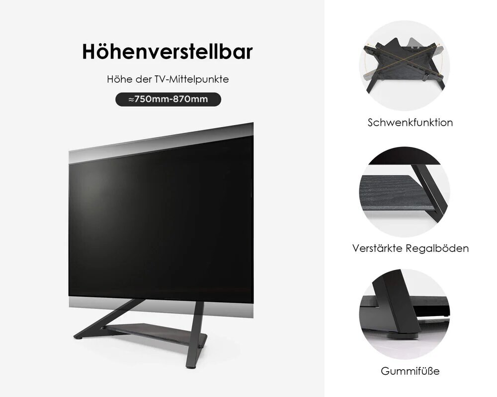 Suporte de mesa para televisão Eiffel V2 TT88 Preto 5