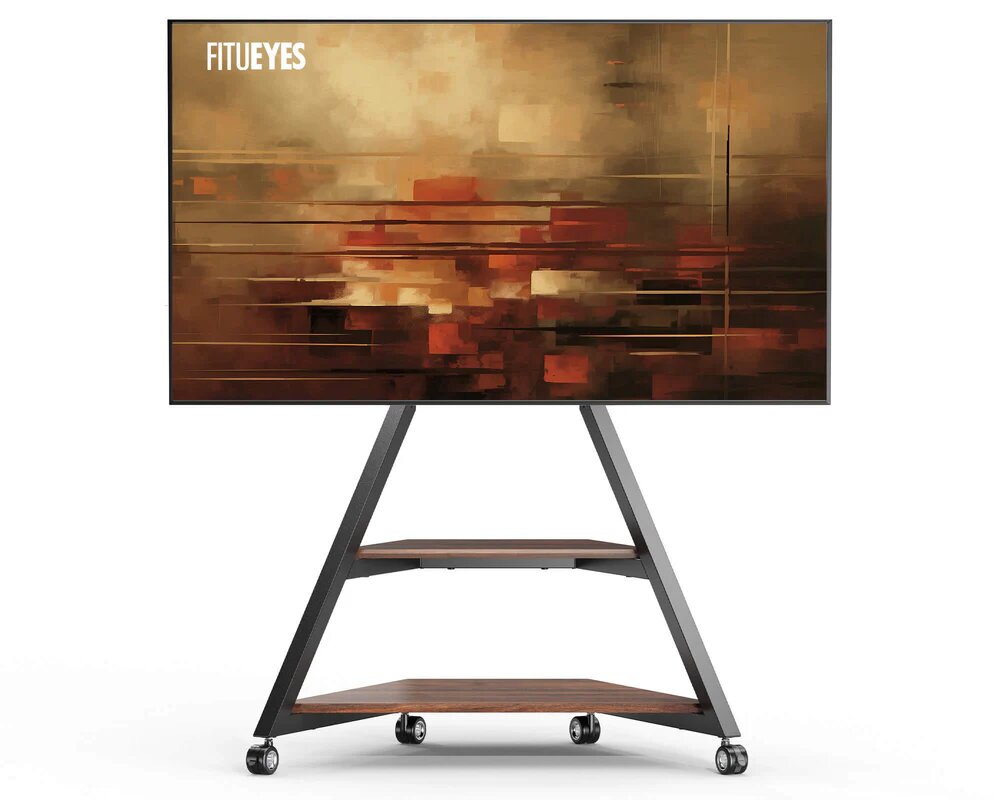Suporte de Chão para TV Fitueyes Eiffel V2 FT88 com Rodas - Walnut Walnut-9