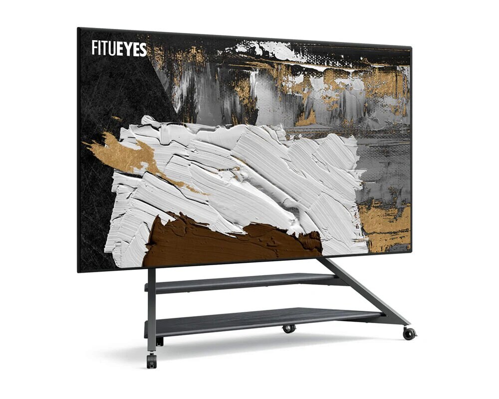 Suporte de Chão para Televisão Eiffel V2 FT100 com Rodas Preto 2