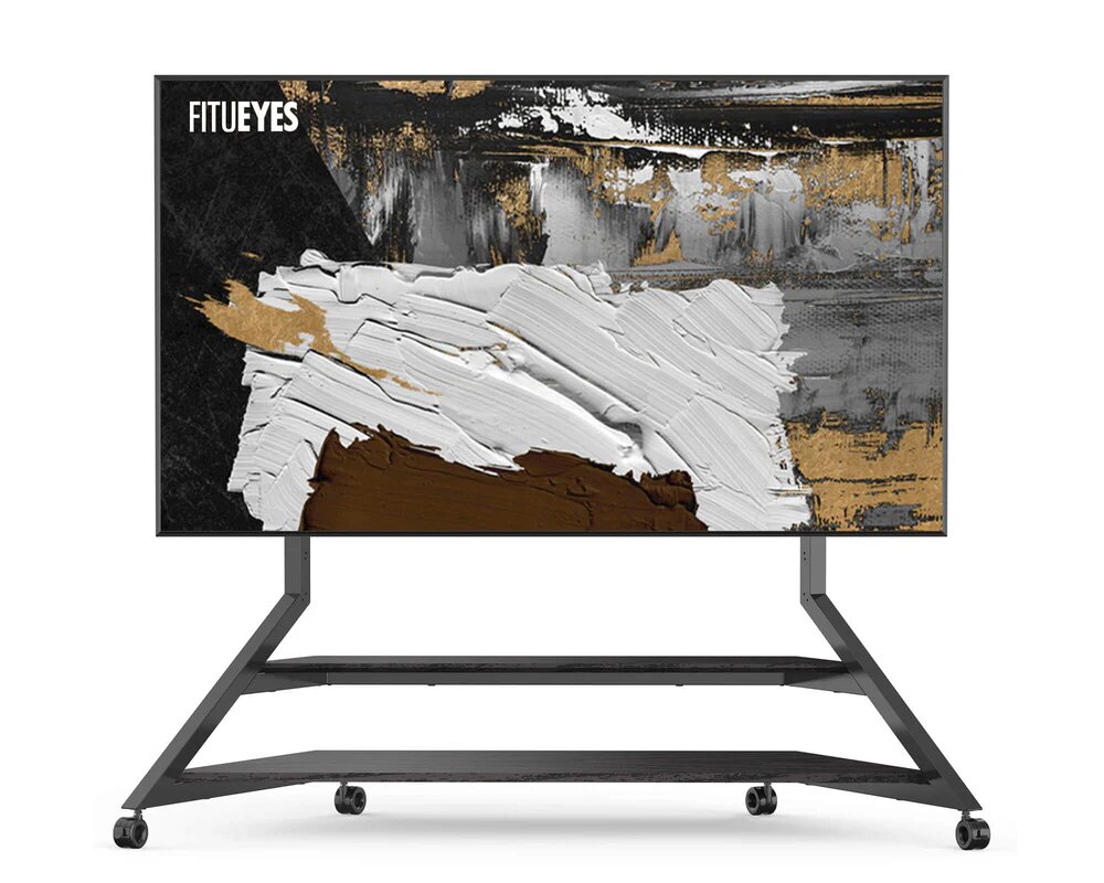 Suporte de Chão para Televisão Eiffel V2 FT100 com Rodas Preto 9