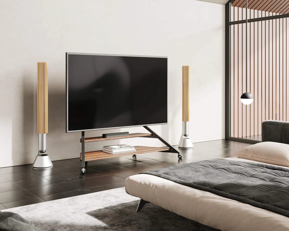 Suporte de Chão para TV Fitueyes Eiffel V2 FT100 com Rodas - Walnut Walnut-7