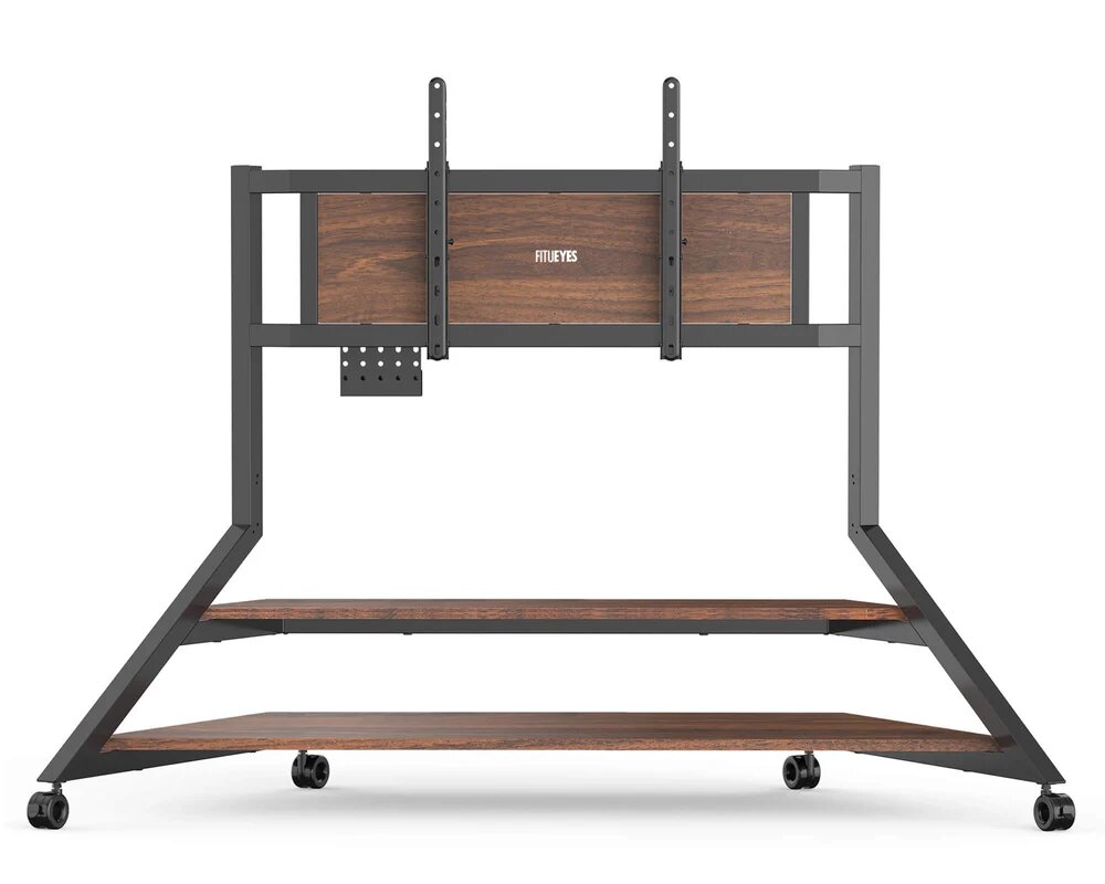 Suporte de Chão para TV Fitueyes Eiffel V2 FT100 com Rodas - Walnut Walnut-12